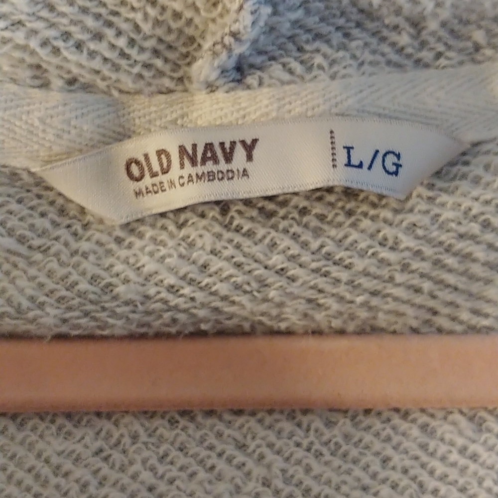 Old Navy Zip-Up Hoodie – Size XL – Grey w/ Pink Logo - Picture 7 of 7